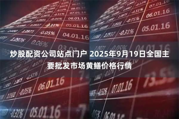 炒股配资公司站点门户 2025年9月19日全国主要批发市场黄鳝价格行情